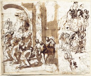 De aanbidding der wijzen door Charles Alphonse Dufresnoy